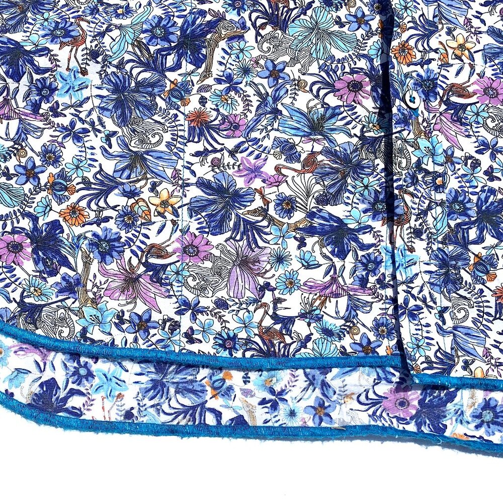 Arnold Zimburg Hollywood Men’s Floral Flip Cuff 100% Cotton Button Up XXL - Picture 8 of 10